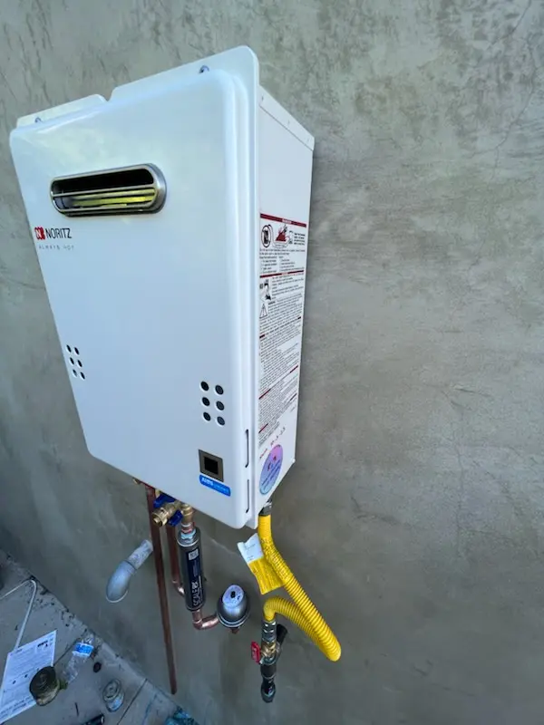 Tankless water heater installation for Harris Crossing homes