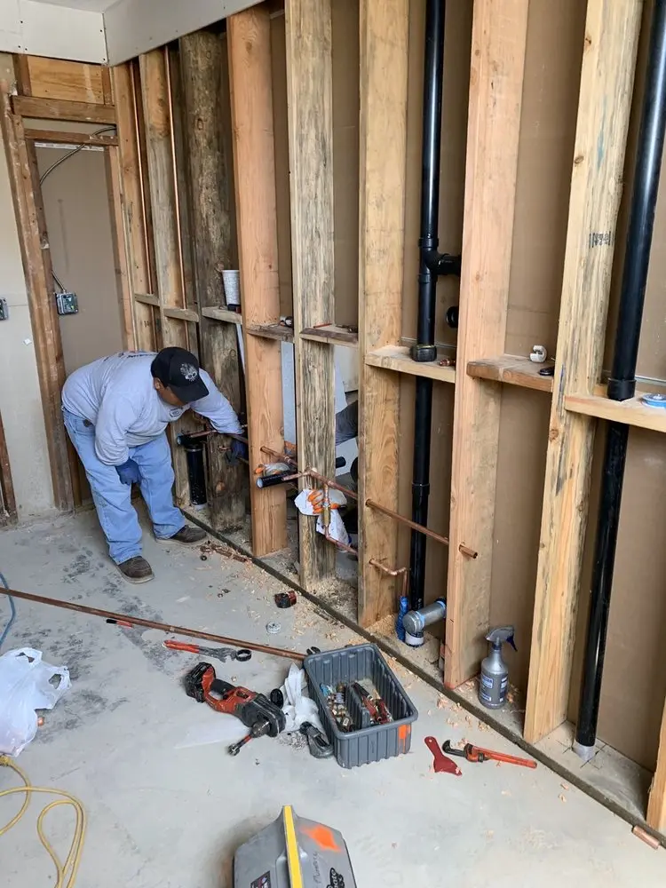Commercial rough-in plumbing for Water Heater Replacement in Harris Crossing